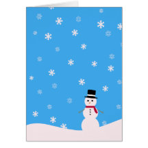 bonhomme de neige carte de vœux