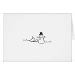 Bonhomme de neige cartes de vœux