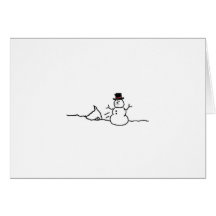 Bonhomme de neige cartes de vœux
