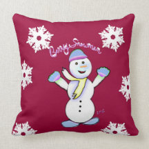 Bonhomme de neige de baie et coussin de conception
