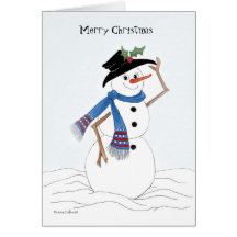Bonhomme de neige de Joyeux Noël Carte