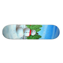 Bonhomme de neige de Noël Skateboard Customisable