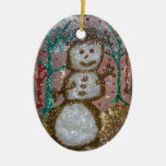 Bonhomme de neige de scintillement ornements