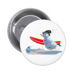 bonhomme de neige de surfer pin's avec agrafe