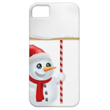 Bonhomme de neige et signe de Noël Coque iPhone 5 Case-Mate