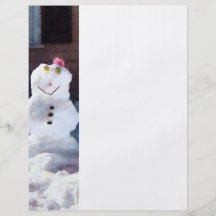 Bonhomme de neige heureux prospectus en couleur