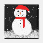bonhomme de neige magnets pour réfrigérateur