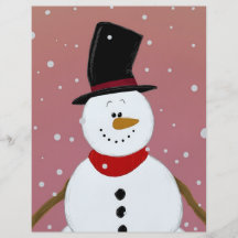 Bonhomme de neige - rouge prospectus en couleur