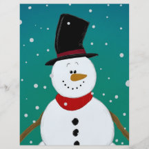 Bonhomme de neige - vert prospectus personnalisés