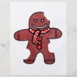 Bonhomme en pain d'épice de sourire toujours prospectus en couleur