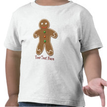 Bonhomme en pain d'épice mignon personnalisé de va t-shirt