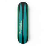 Bonini Beach Surfboards BLK WHT BLU Green Job Skateboard
