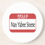 Bonjour le nom est Nan Yabee Sinese Dessous De Verres