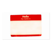 Bonjour mon nom est…. Carte de visite personnalisa