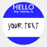 BONJOUR mon nom est (le BLEU) Autocollants
