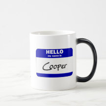 Bonjour mon nom est le tonnelier (bleu) tasses à café