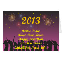 Bonne Année Happy New Year Karten