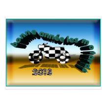 bonne année les motards cartes postales