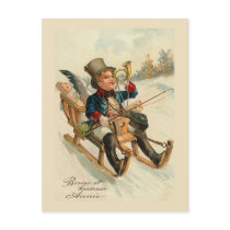 "Bonne et heureuse Annee" New Year Card Postcards