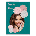 bonne fête maman fleurs et photo 01 vert cartes de vœux