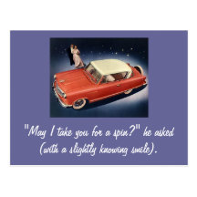Bonne nuit de voiture vintage ", Irène ! " Carte Postale