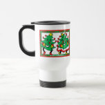 Bonnes fêtes arbres de Noël drôles de danse Tasse À Café
