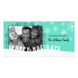 Bonnes fêtes carte photo de Noël de flocon de neig Carte Avec Photo