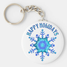 Bonnes fêtes flocon de neige porte-clefs