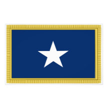 Bonnie Blue Flag First Texas Cofederate Volunteers Photographic Print
