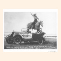 Bonnie Grey jumping her horse. posters