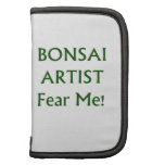 Bonsai Artist Fear me Green Text Folio Planners