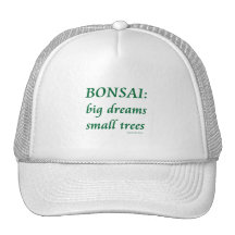 Bonsai , Big Dreams Small Trees Design Trucker Hats