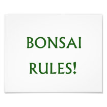 Bonsai Rules Green Text Photo