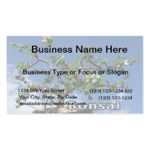 Bonsai w text photograph portulacaria afra tree 1. business card templates
