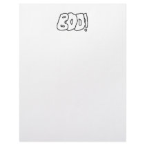 Boo! Fat Jagged Letters. Letterhead Design