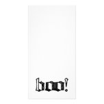 Boo! Gothic Engraved Customized Photo Card