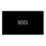 BOO! Grungy Font, black and white. Business Cards