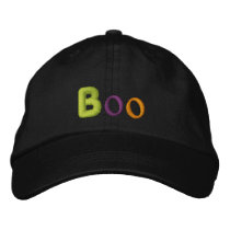 Boo Halloween Embroidered Baseball Caps