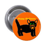 Boo kitty  Happy Halloween button