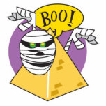 boo mummy and pyramid photo sculptures