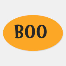 BOO OVAL STICKERS