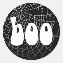 Boo Spider Web Sticker or Envelope Seal