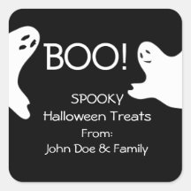 Boo! Spooky Halloween Treats Stickers
