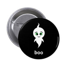Boo the Ghost Pinback Button