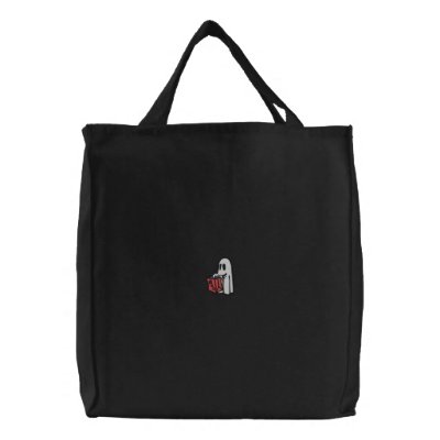 Boo Trick Or Treat Bag Ghost Kid - Embroidered by VoXeeD