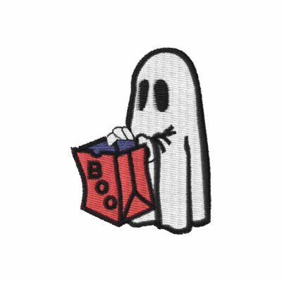 Boo Trick Or Treat Bag Ghost Kid - Embroidered Embroidered Shirt by VoXeeD