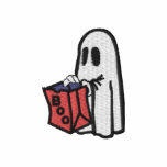 Boo Trick Or Treat Bag Ghost Kid - Embroidered Track Jacket