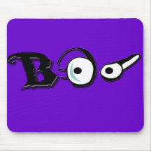 boo with eyes mouse pad
