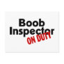 Boob Inspector On Duty Post Card