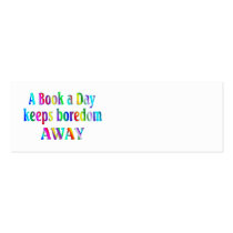 Book a Day BOOKMARK Business Card Templates